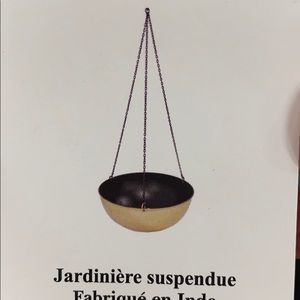 Gold hanging planter